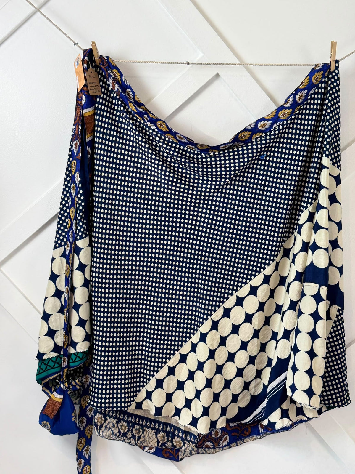 Festive Goddess Ankle Patch work Wrap Skirt-FS003 - Rangeelaa- Fairtrade Sustainable Women's Clothingskirts