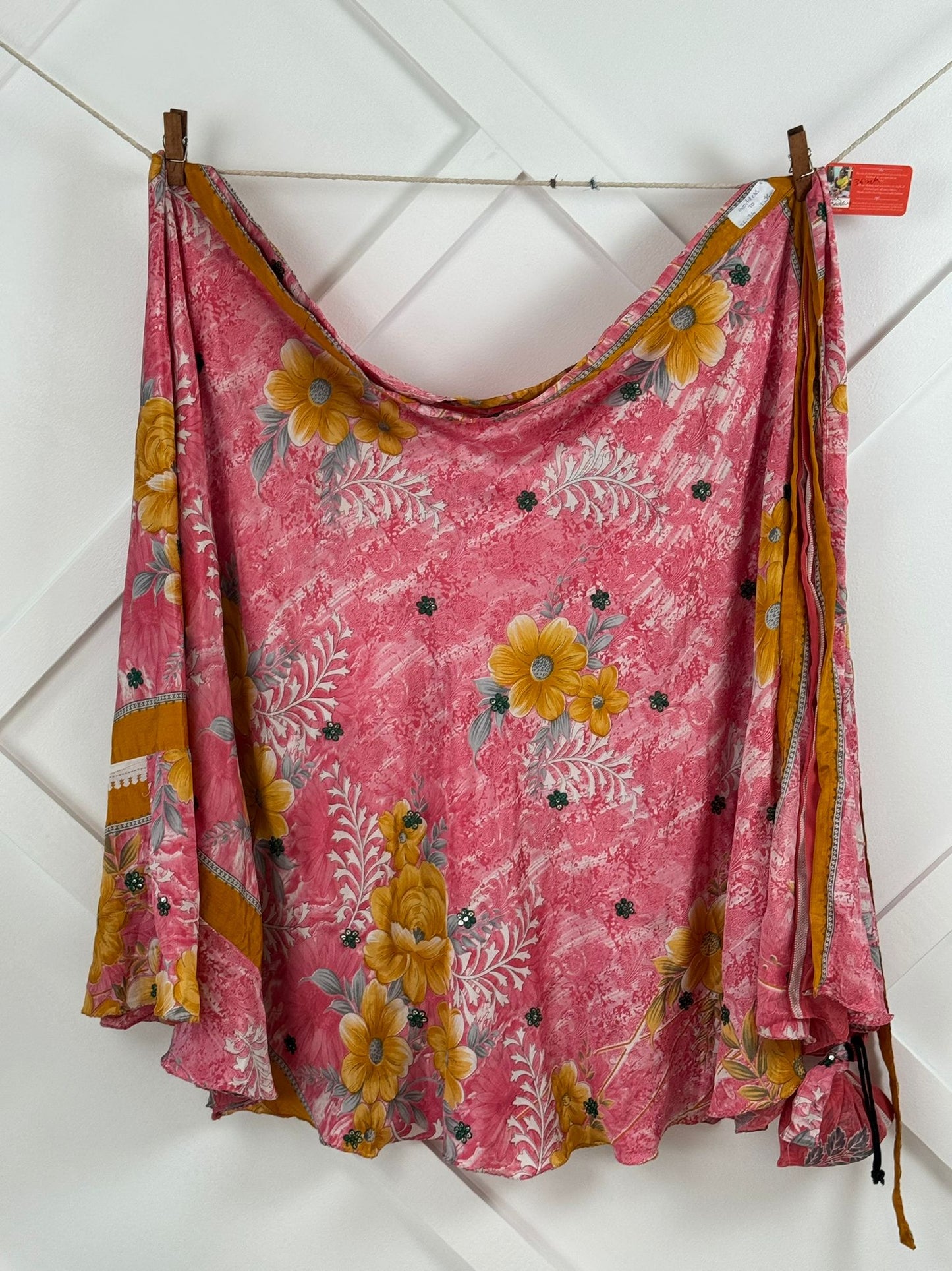 Festive Goddess Skirt 36 inches - J0169 - Rangeelaa - Fairtrade Sustainable Women's Clothingsaree wrap skirts