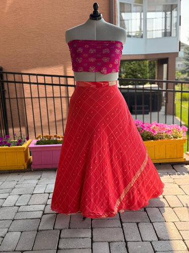 Festive Goddess Skirt with scarf - 004 - Rangeelaa - Fairtrade Sustainable Women's Clothingsaree wrap skirts