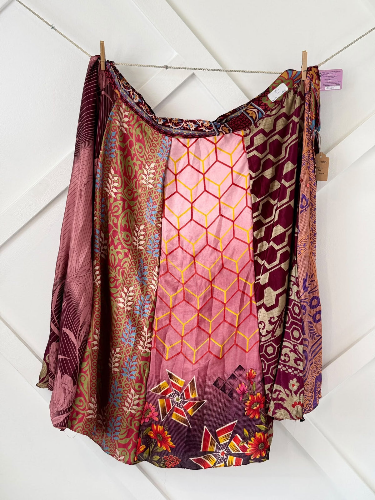 Festive Regular Ankle Patch work Wrap Skirt-CS005 - Rangeelaa- Fairtrade Sustainable Women's Clothingskirts