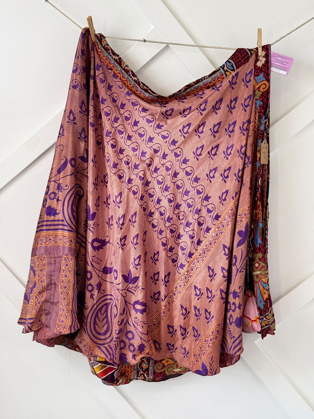 Festive Regular Ankle Patch work Wrap Skirt-CS005 - Rangeelaa- Fairtrade Sustainable Women's Clothingskirts