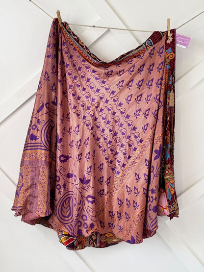 Festive Regular Ankle Patch work Wrap Skirt-CS005 - Rangeelaa- Fairtrade Sustainable Women's Clothingskirts