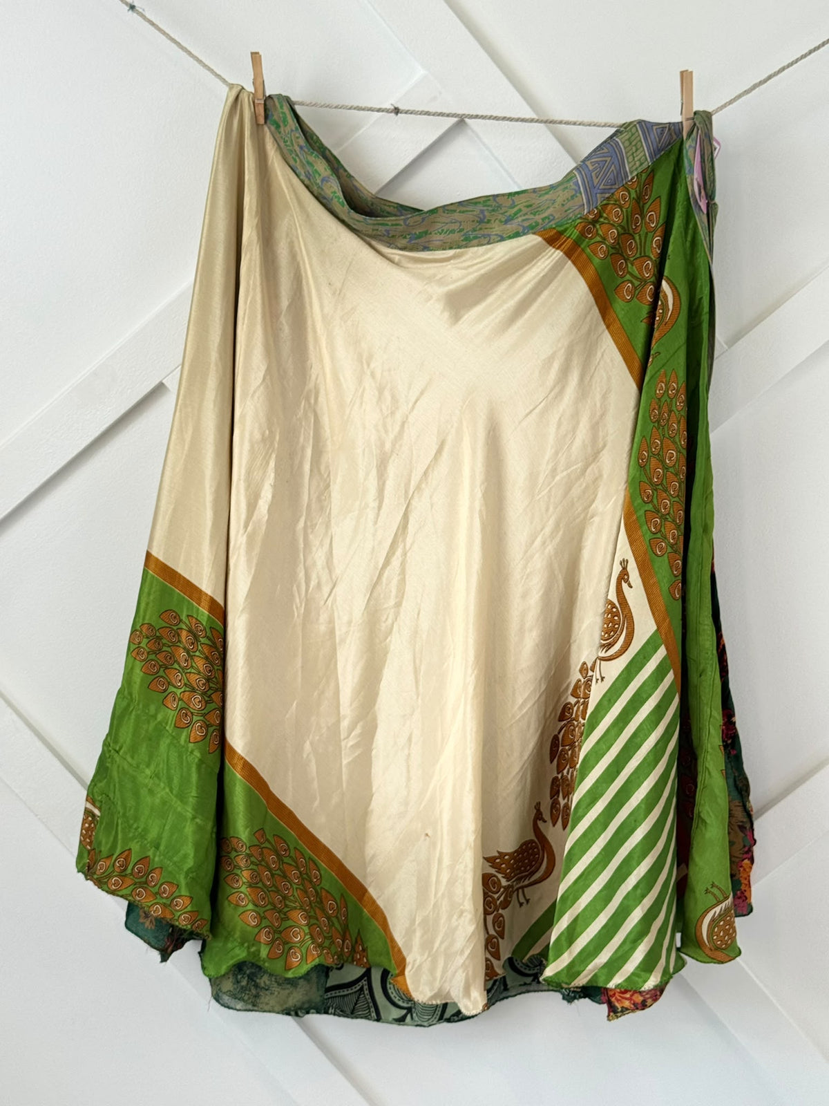 Festive Regular Ankle Patch work Wrap Skirt-CS008 - Rangeelaa- Fairtrade Sustainable Women's Clothingskirts