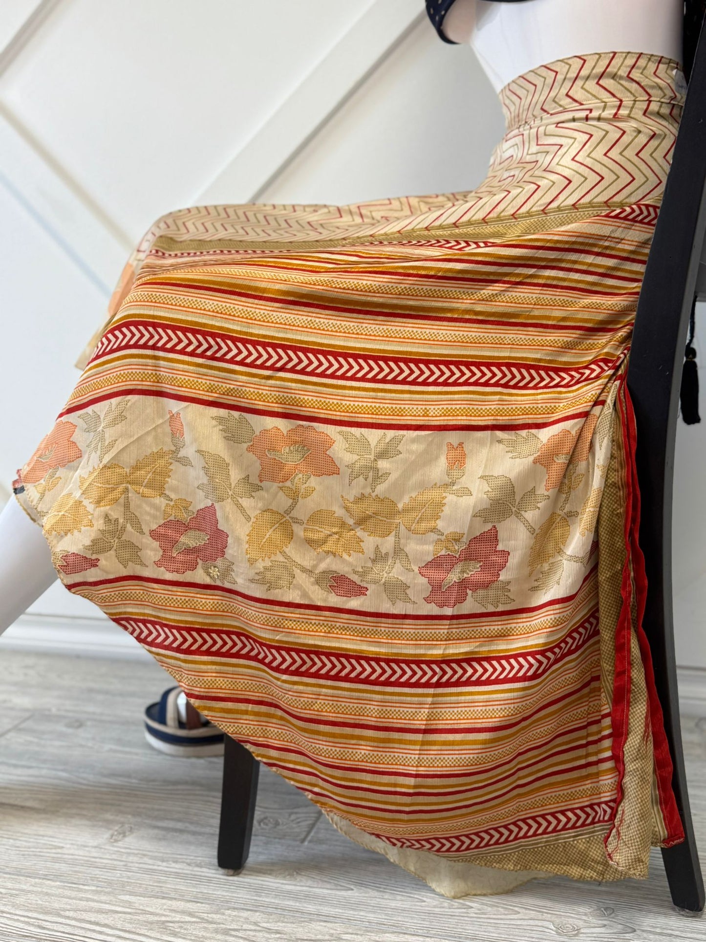 Festive Regular Ankle skirt - M001 - Rangeelaa - Fairtrade Sustainable Women's Clothingsaree wrap skirts
