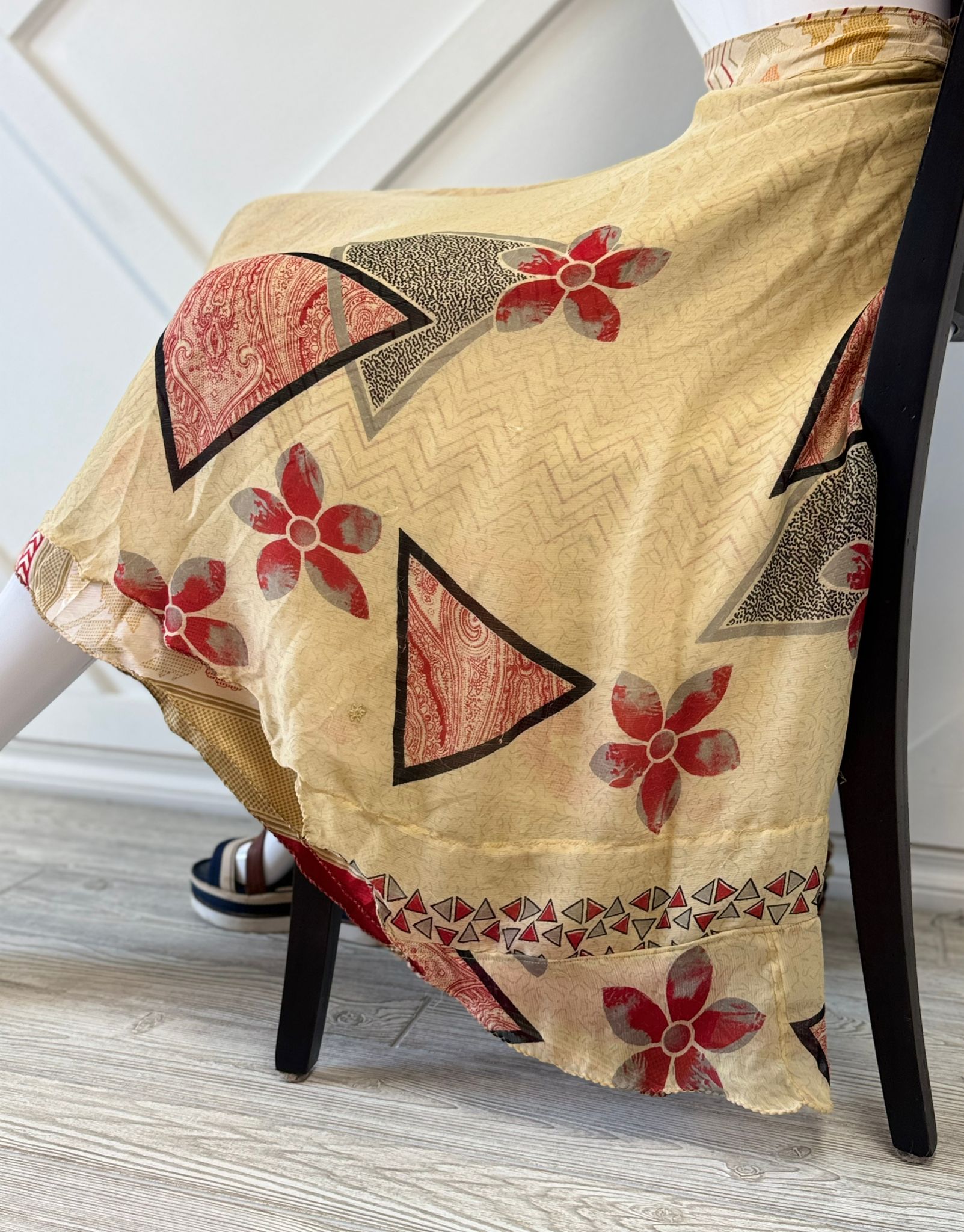 Festive Regular Ankle skirt - M001 - Rangeelaa - Fairtrade Sustainable Women's Clothingsaree wrap skirts