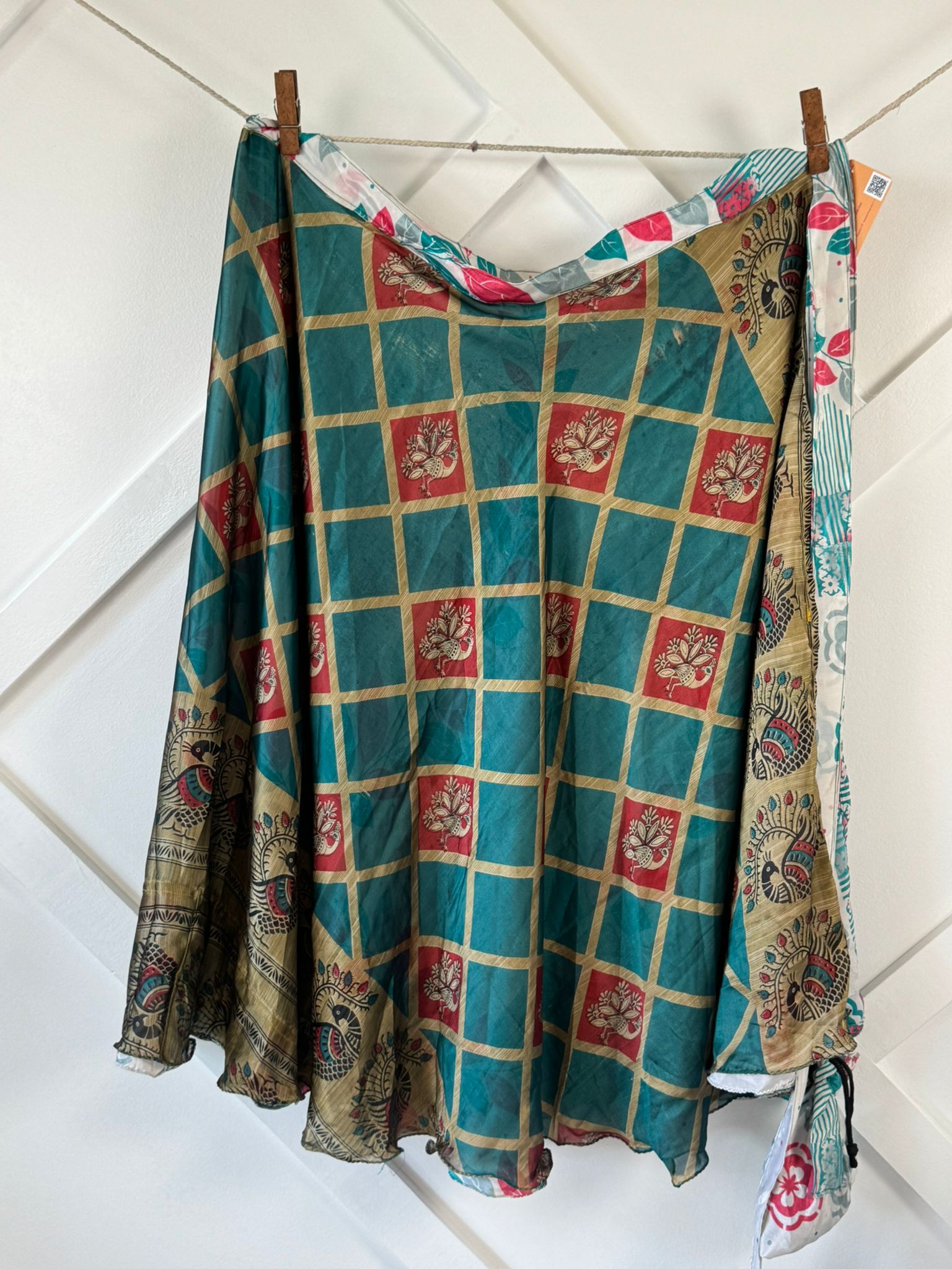 Festive Regular Ankle skirt - M002 - Rangeelaa - Fairtrade Sustainable Women's Clothingsaree wrap skirts