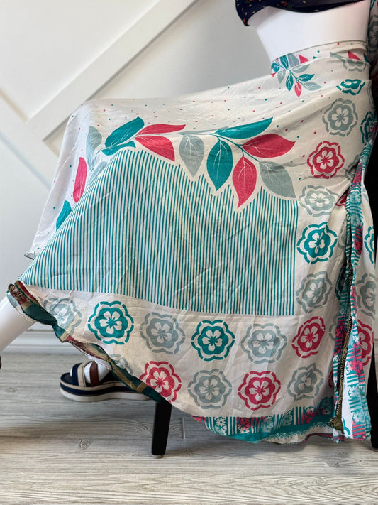 Festive Regular Ankle skirt - M002 - Rangeelaa - Fairtrade Sustainable Women's Clothingsaree wrap skirts