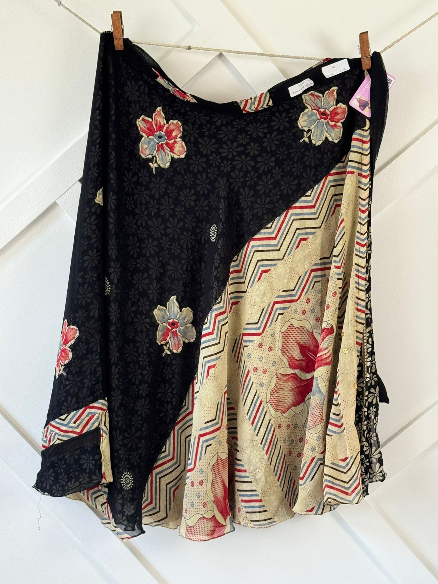 Festive Regular Ankle skirt - M081 - Rangeelaa - Fairtrade Sustainable Women's Clothingsaree wrap skirts