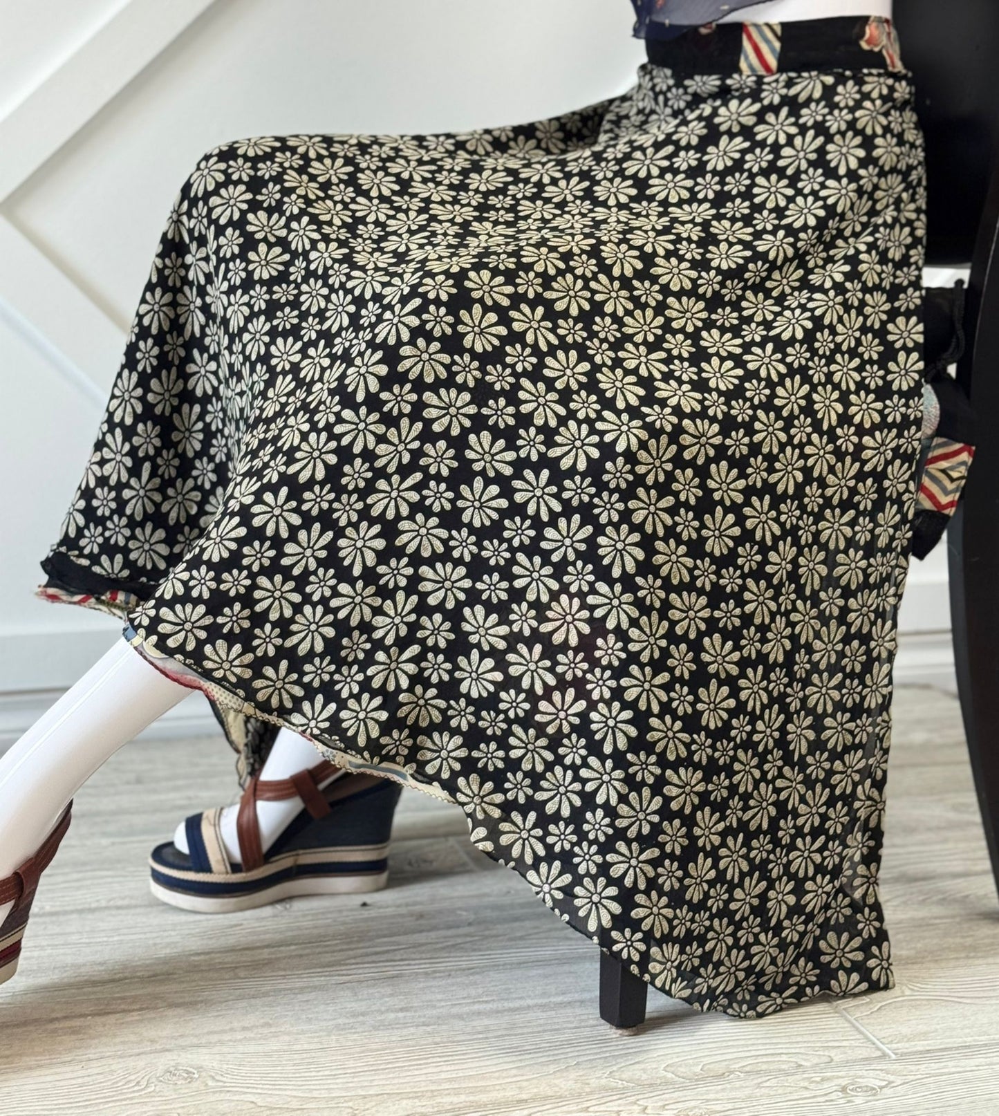 Festive Regular Ankle skirt - M081 - Rangeelaa - Fairtrade Sustainable Women's Clothingsaree wrap skirts