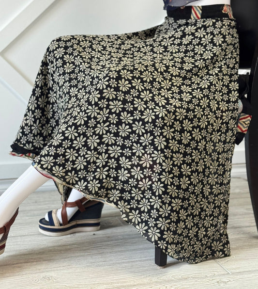 Festive Regular Ankle skirt - M081 - Rangeelaa - Fairtrade Sustainable Women's Clothingsaree wrap skirts