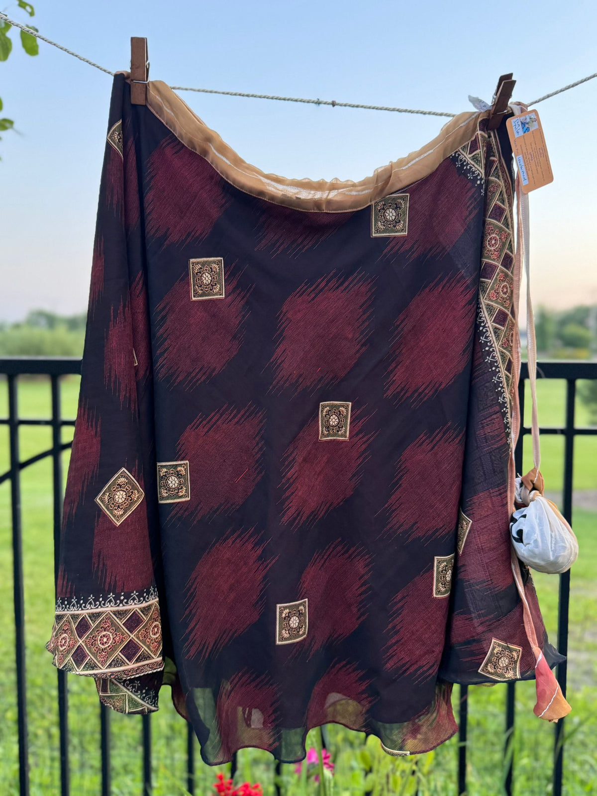 Festive Regular Ankle Three Length Layered Trila Skirt - A022 - Rangeelaa - Fairtrade Sustainable Women's Clothing