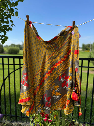 Festive Regular Calf - A06 - Rangeelaa - Fairtrade Sustainable Women's Clothingsaree wrap skirts