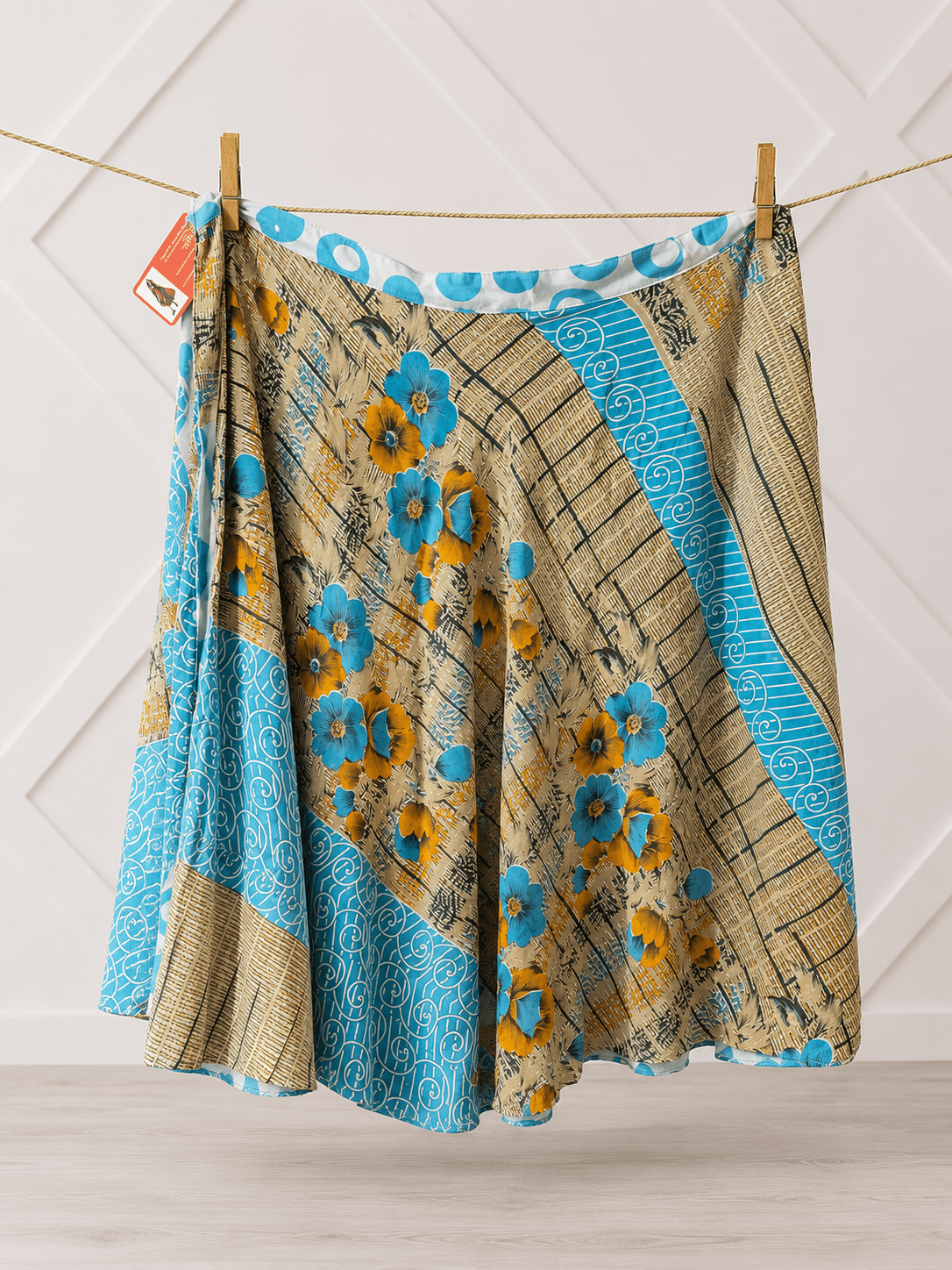 Festive Regular Calf-FR025 - Rangeelaa- Fairtrade Sustainable Women's Clothingsaree wrap skirts