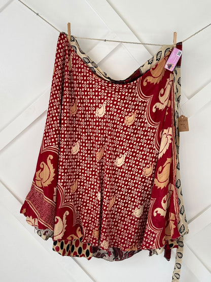 Festive Regular Calf Patch work Wrap Skirt-CS003 - Rangeelaa- Fairtrade Sustainable Women's Clothingskirts