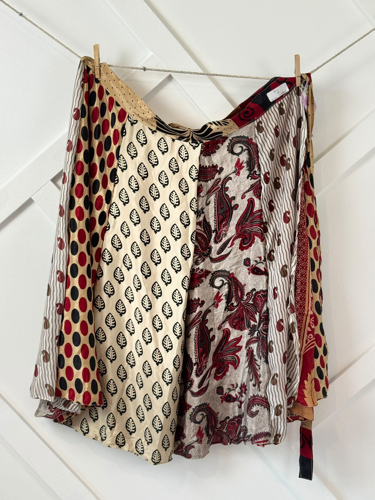 Festive Regular Calf Patch work Wrap Skirt-CS010 - Rangeelaa- Fairtrade Sustainable Women's Clothingskirts