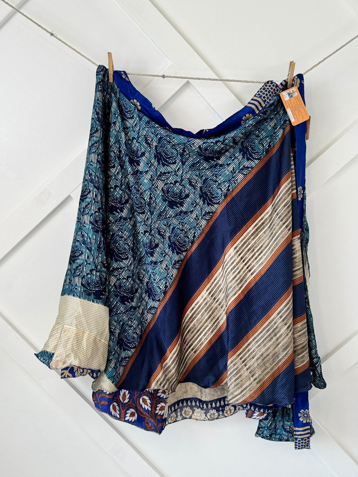 Festive Regular Calf Patch work Wrap Skirt-FS002 - Rangeelaa- Fairtrade Sustainable Women's Clothingskirts