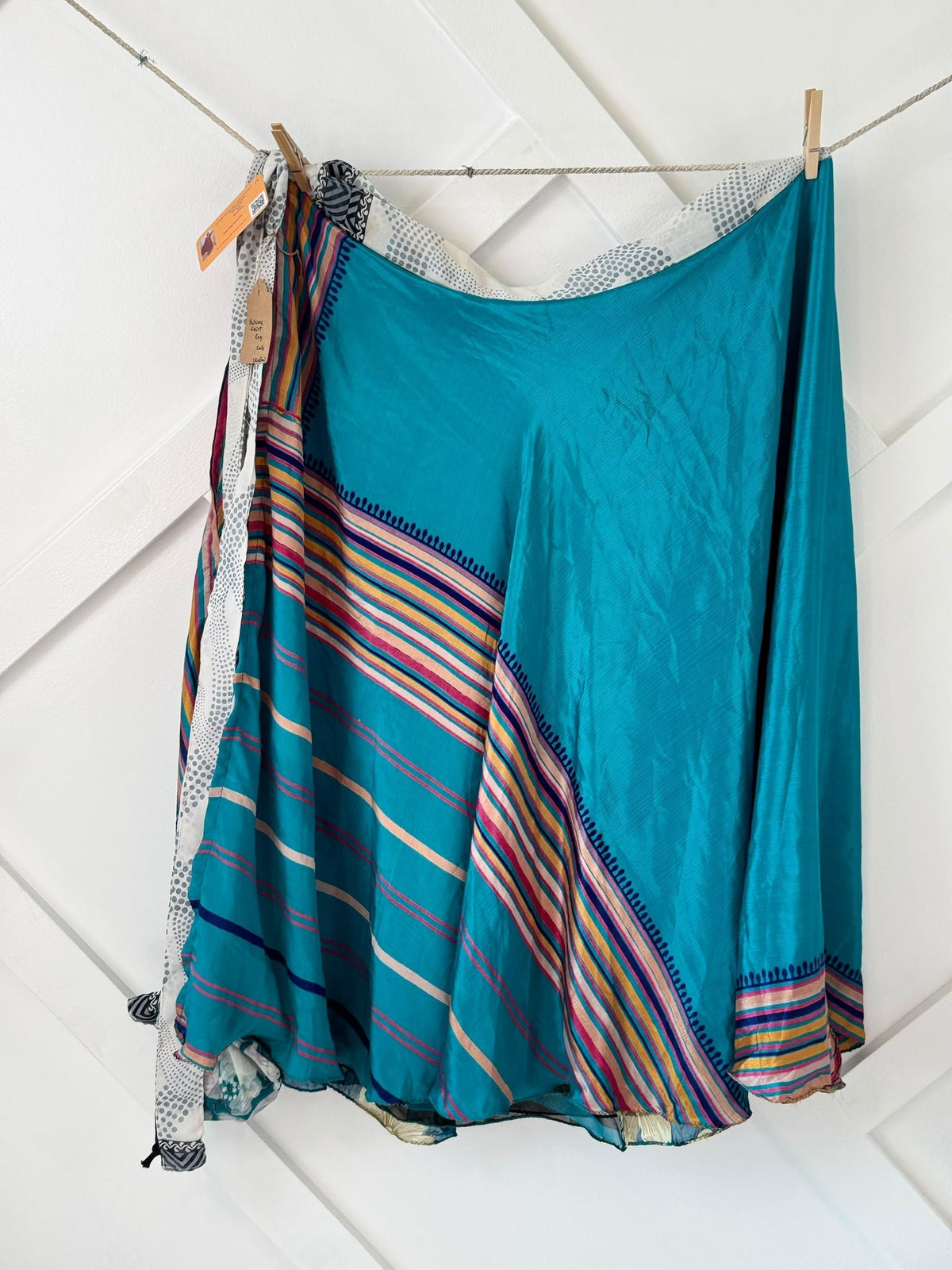 Festive Regular Calf Patch work Wrap Skirt-FS004 - Rangeelaa- Fairtrade Sustainable Women's Clothingskirts