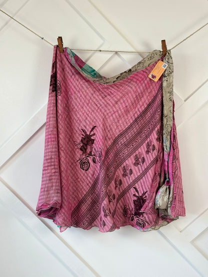 Festive Regular Calf skirt - M076 - Rangeelaa - Fairtrade Sustainable Women's Clothingsaree wrap skirts
