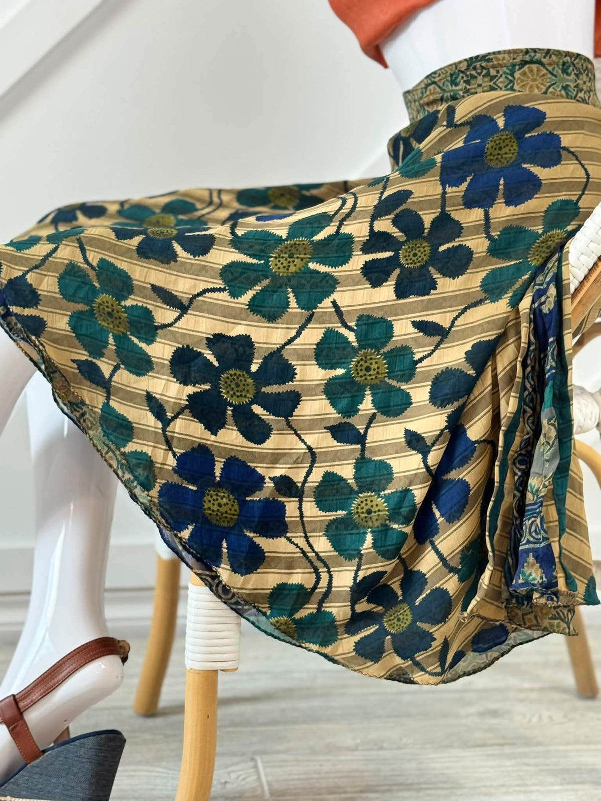 Festive Regular mini skirt-ES030 - Rangeelaa- Fairtrade Sustainable Women's Clothingskirts