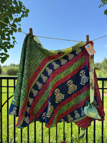 Festive Regular Tea - A013 - Rangeelaa - Fairtrade Sustainable Women's Clothingsaree wrap skirts