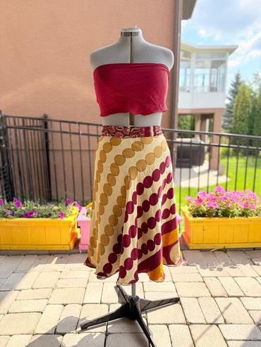Festive Regular Tea R01 - Rangeelaa - Fairtrade Sustainable Women's Clothingsaree wrap skirts