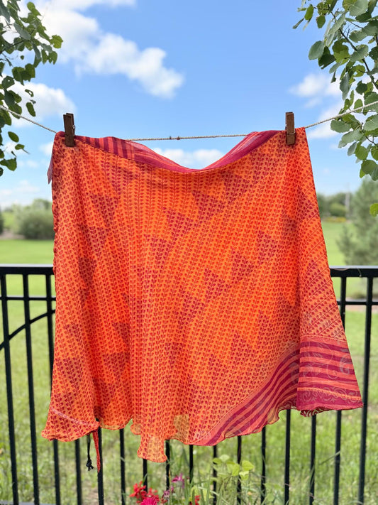 Festive Regular Tea R03 - Rangeelaa - Fairtrade Sustainable Women's Clothingsaree wrap skirts