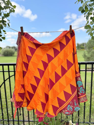 Festive Regular Tea R03 - Rangeelaa - Fairtrade Sustainable Women's Clothingsaree wrap skirts