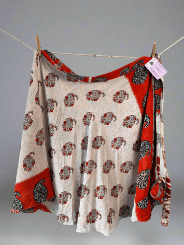 Festive Regular Tea R04 - Rangeelaa - Fairtrade Sustainable Women's Clothingsaree wrap skirts