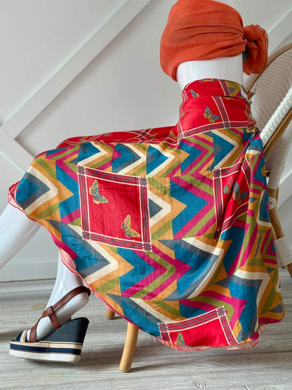 Festive Regular Tea skirt-ES003 - Rangeelaa- Fairtrade Sustainable Women's Clothingskirts