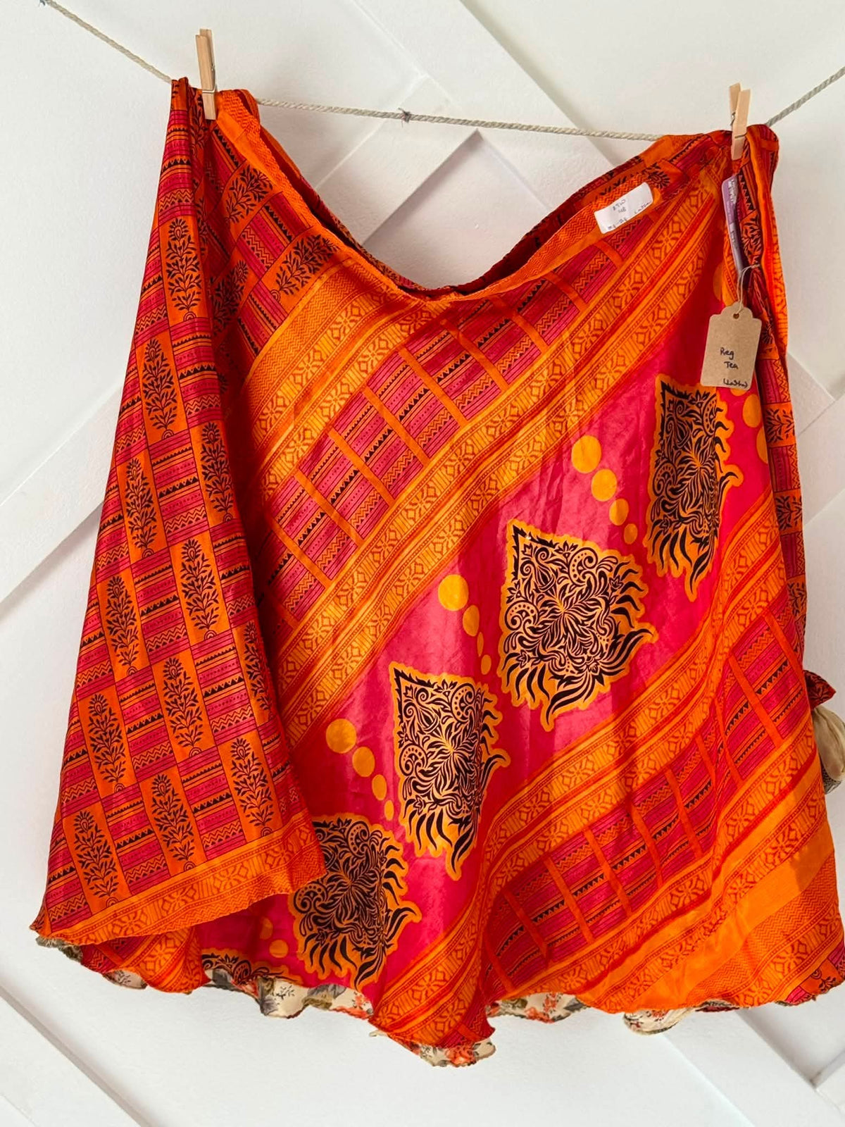 Festive Regular Tea skirt-ES031 - Rangeelaa- Fairtrade Sustainable Women's Clothingskirts