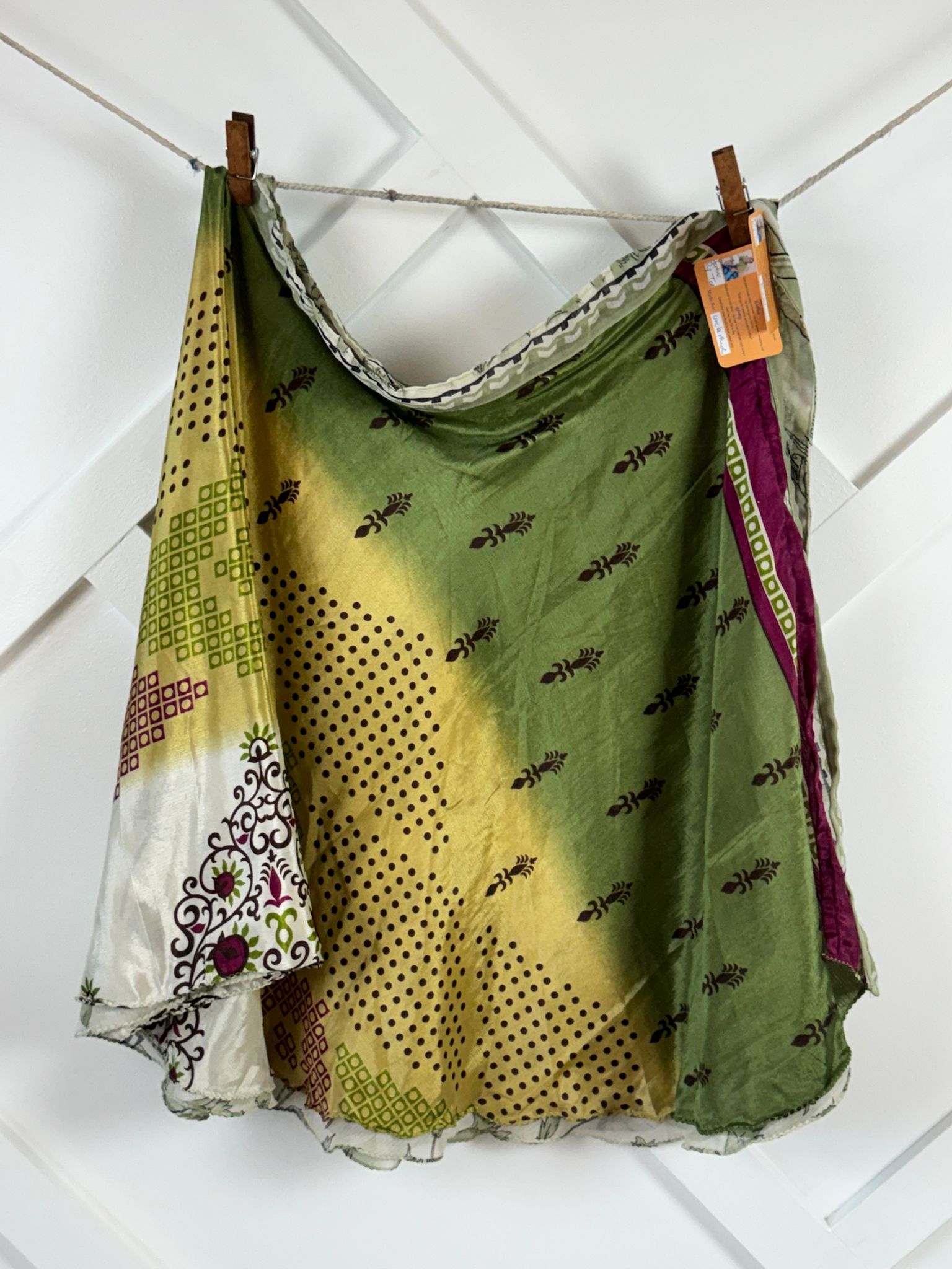 Festive Regular Tea skirt - M024 - Rangeelaa - Fairtrade Sustainable Women's Clothingsaree wrap skirts