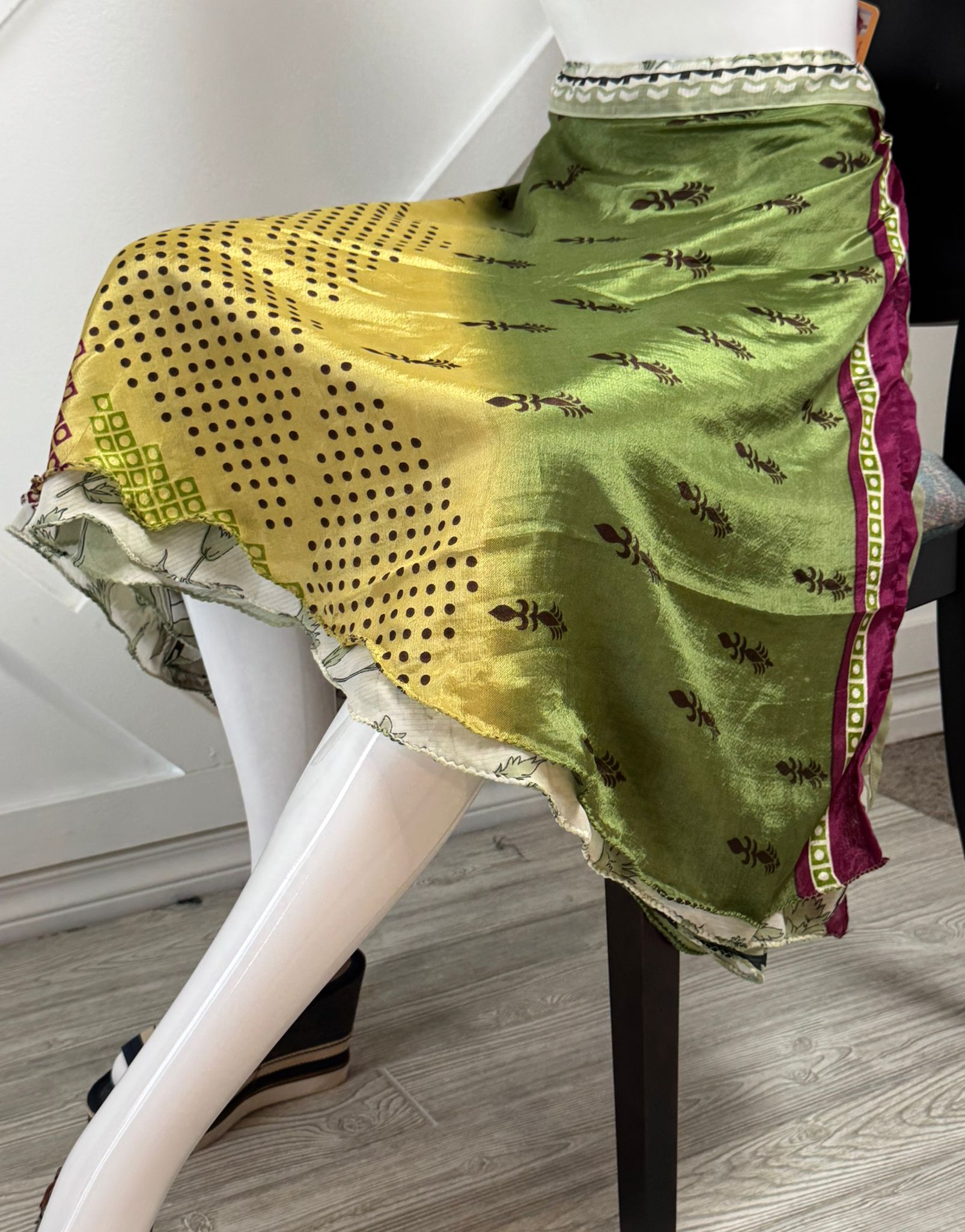 Festive Regular Tea skirt - M024 - Rangeelaa - Fairtrade Sustainable Women's Clothingsaree wrap skirts