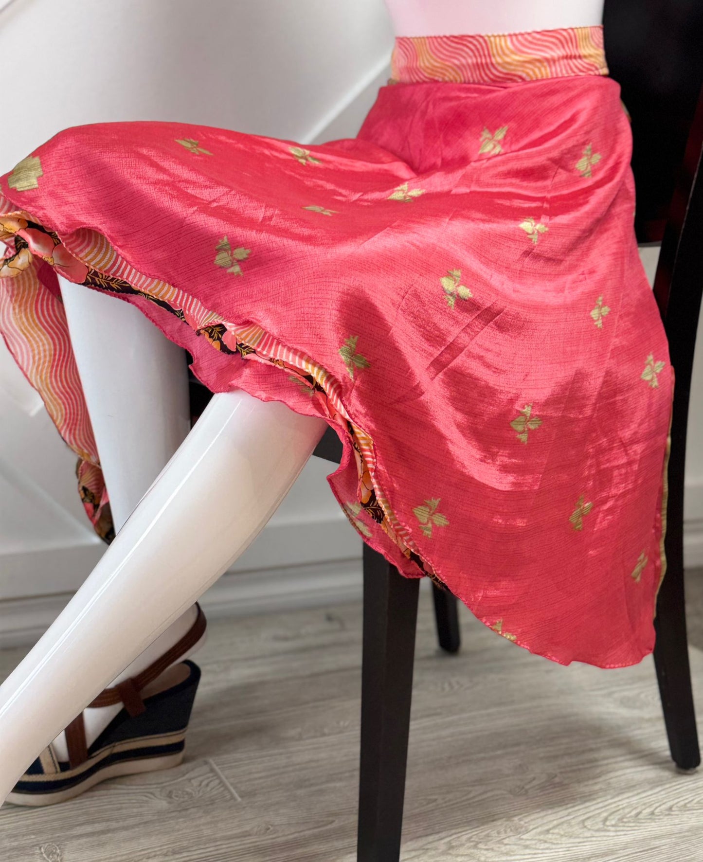 Festive Regular Tea skirt - M025 - Rangeelaa - Fairtrade Sustainable Women's Clothingsaree wrap skirts
