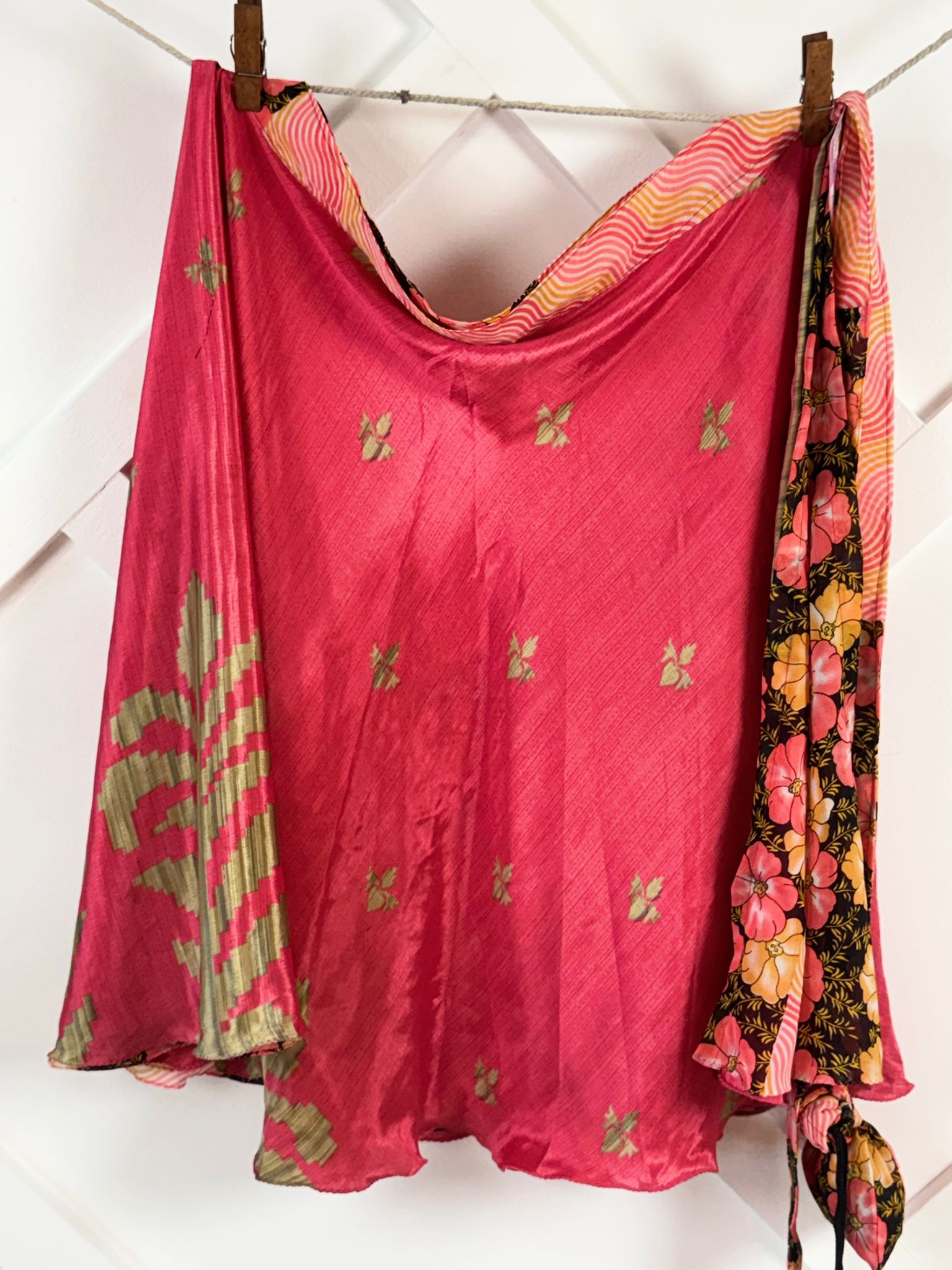 Festive Regular Tea skirt - M025 - Rangeelaa - Fairtrade Sustainable Women's Clothingsaree wrap skirts