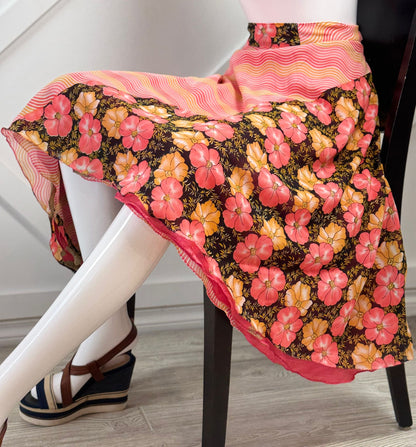 Festive Regular Tea skirt - M025 - Rangeelaa - Fairtrade Sustainable Women's Clothingsaree wrap skirts