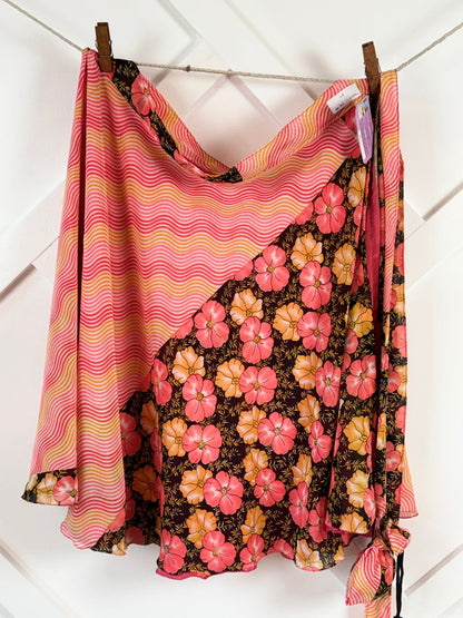 Festive Regular Tea skirt - M025 - Rangeelaa - Fairtrade Sustainable Women's Clothingsaree wrap skirts