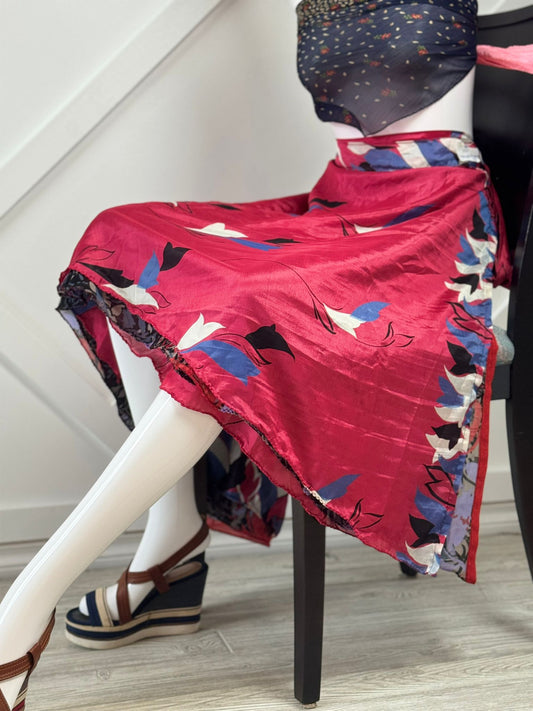 Festive Regular Tea skirt - M032 - Rangeelaa - Fairtrade Sustainable Women's Clothingsaree wrap skirts