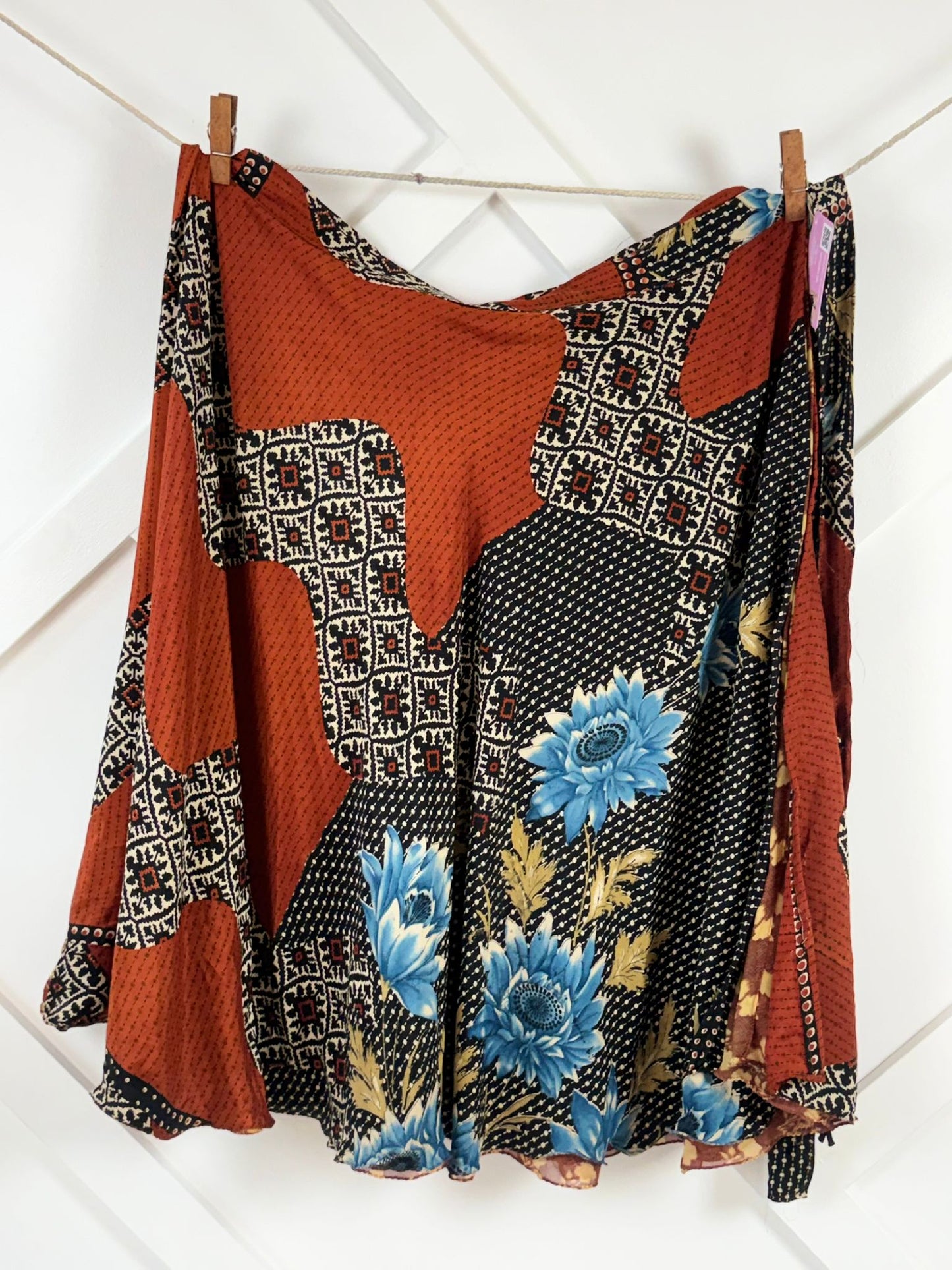 Festive Regular Tea skirt - M033 - Rangeelaa - Fairtrade Sustainable Women's Clothingsaree wrap skirts