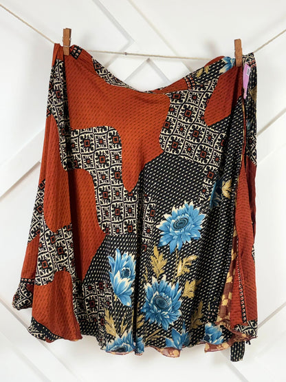 Festive Regular Tea skirt - M033 - Rangeelaa - Fairtrade Sustainable Women's Clothingsaree wrap skirts