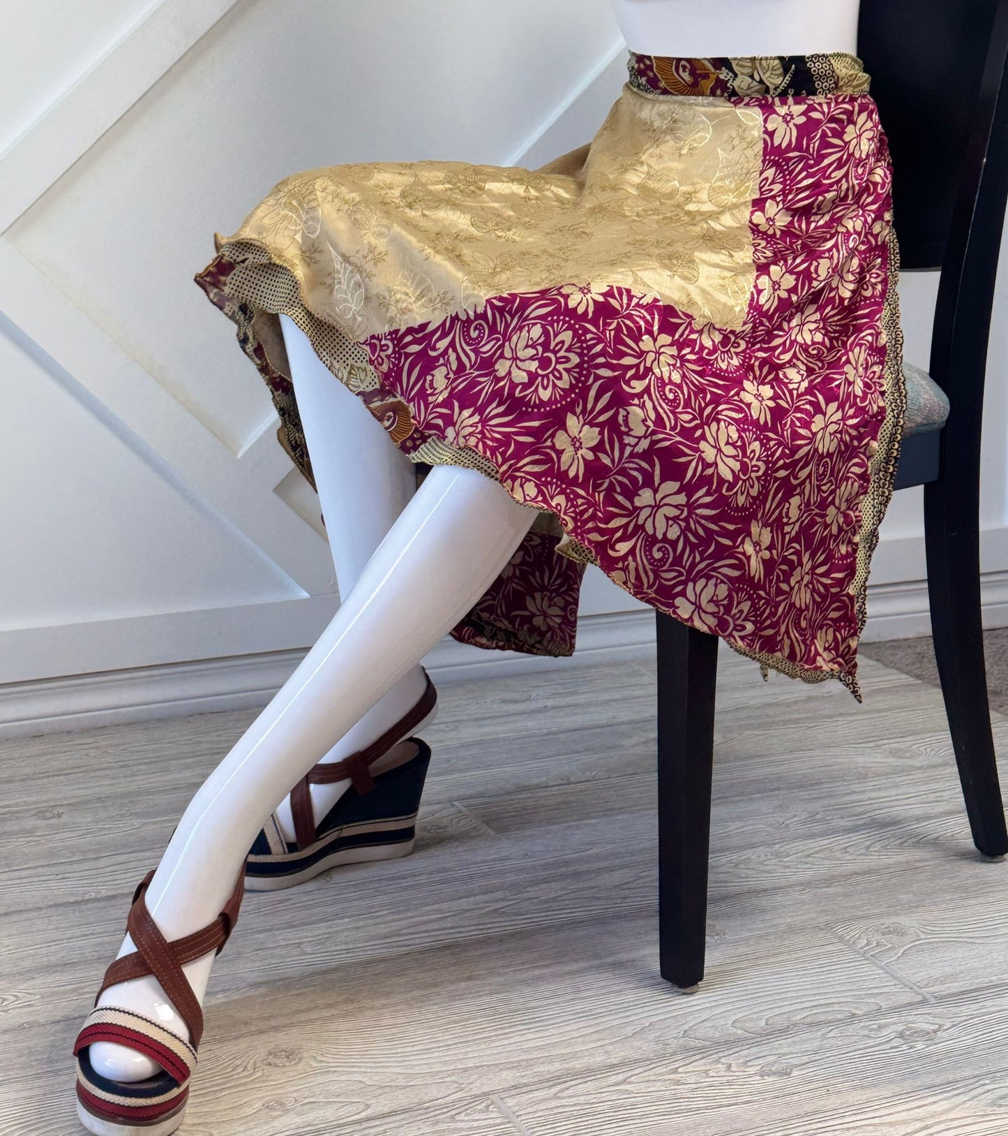 Festive Regular Tea skirt - M064 - Rangeelaa - Fairtrade Sustainable Women's Clothingsaree wrap skirts