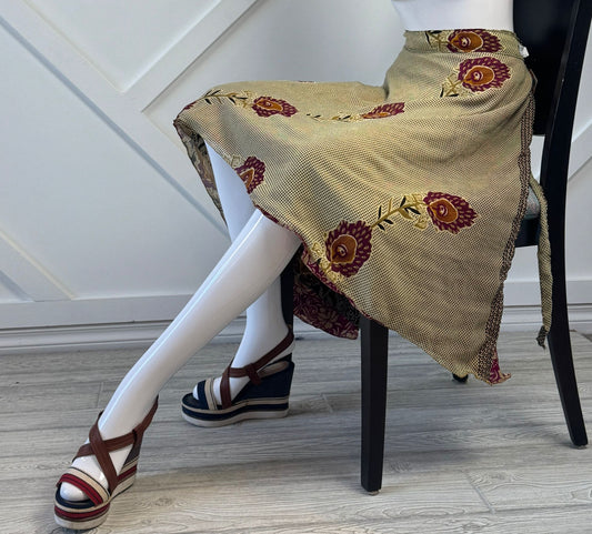 Festive Regular Tea skirt - M064 - Rangeelaa - Fairtrade Sustainable Women's Clothingsaree wrap skirts