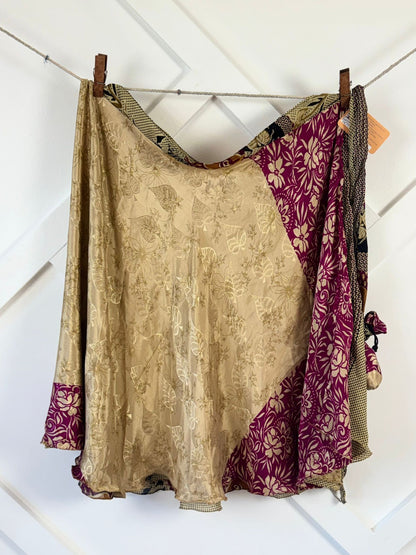 Festive Regular Tea skirt - M064 - Rangeelaa - Fairtrade Sustainable Women's Clothingsaree wrap skirts