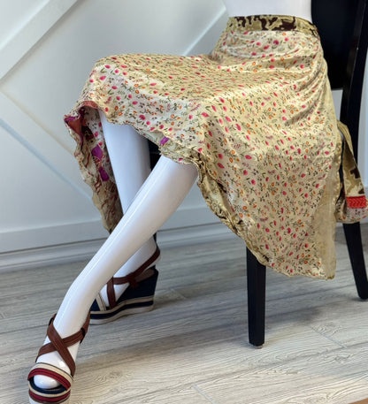 Festive Regular Tea skirt - M065 - Rangeelaa - Fairtrade Sustainable Women's Clothingsaree wrap skirts