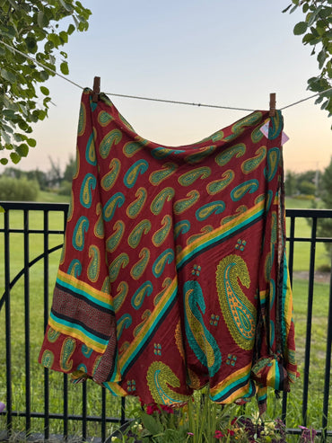 Festive XL Ankle - A020 - Rangeelaa - Fairtrade Sustainable Women's Clothingsaree wrap skirts