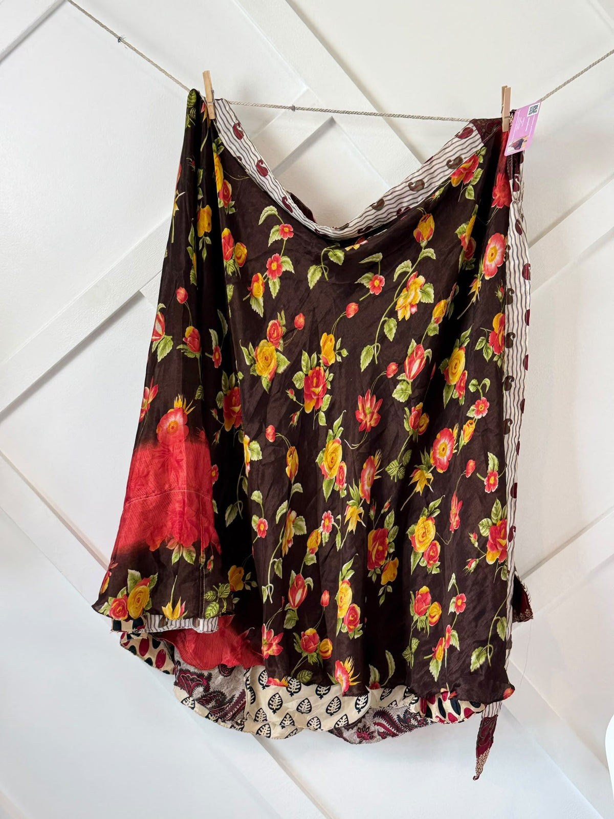 Festive XL Ankle Patch work Wrap Skirt-CS002 - Rangeelaa- Fairtrade Sustainable Women's Clothingskirts