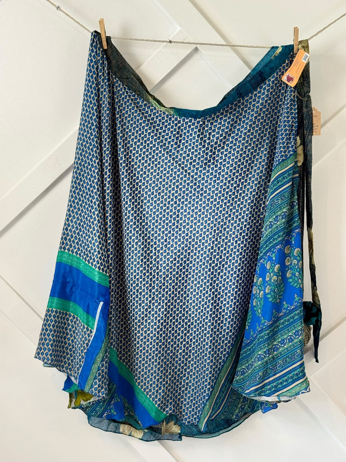 Festive XL Ankle Patch work Wrap Skirt-FS005 - Rangeelaa- Fairtrade Sustainable Women's Clothingskirts