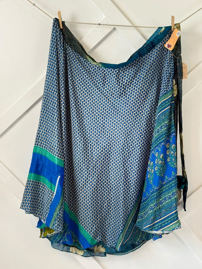 Festive XL Ankle Patch work Wrap Skirt-FS005 - Rangeelaa- Fairtrade Sustainable Women's Clothingskirts
