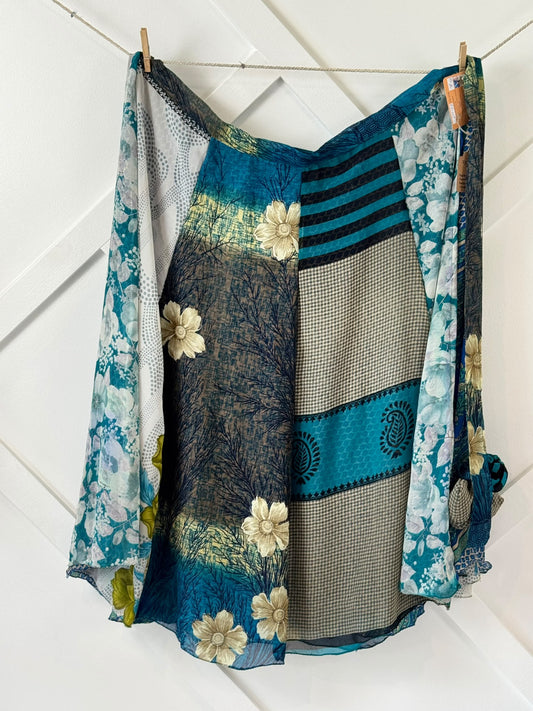 Festive XL Ankle Patch work Wrap Skirt-FS005 - Rangeelaa- Fairtrade Sustainable Women's Clothingskirts