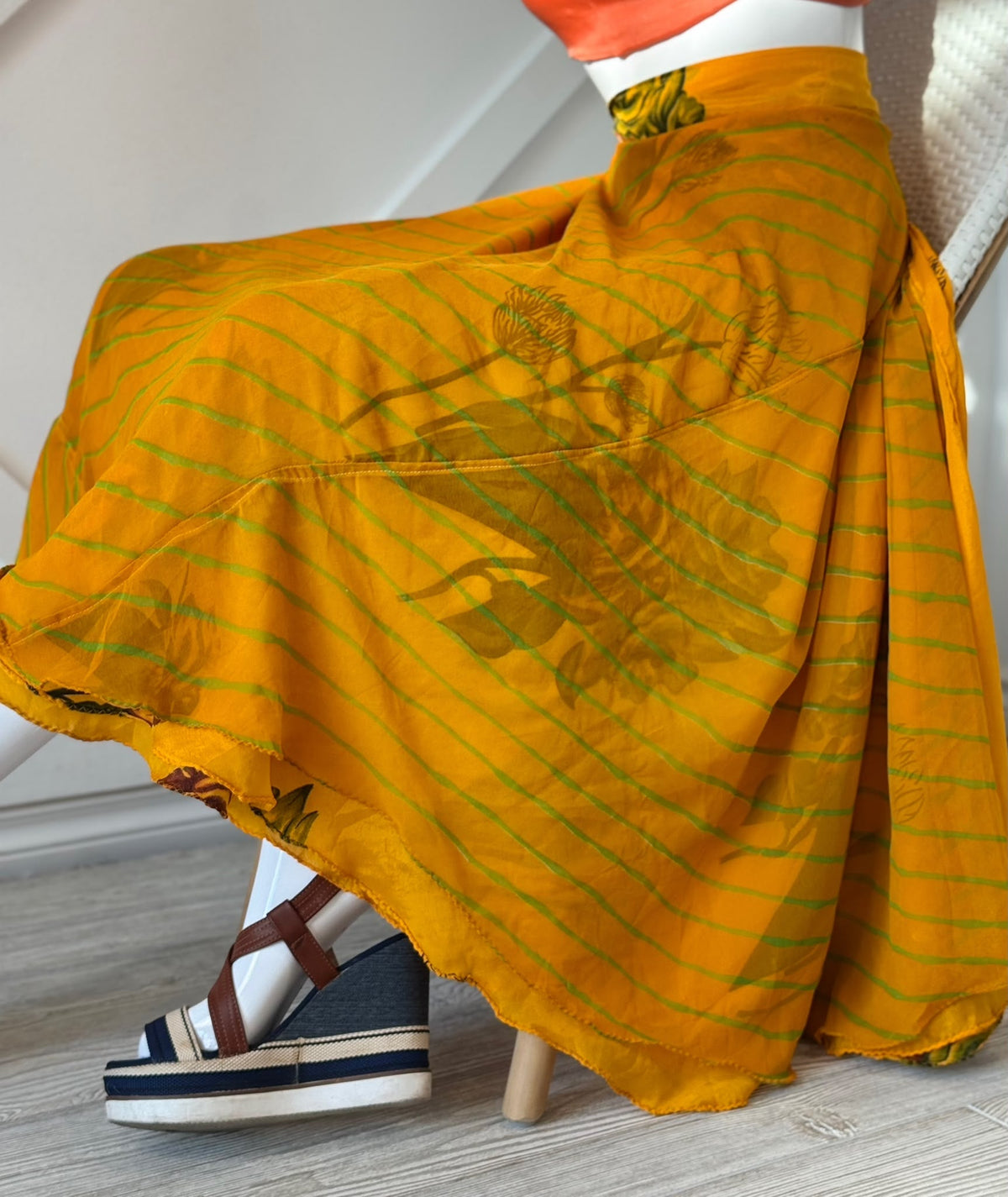 Festive XL ankle skirt-FS013 - Rangeelaa- Fairtrade Sustainable Women's Clothingskirts