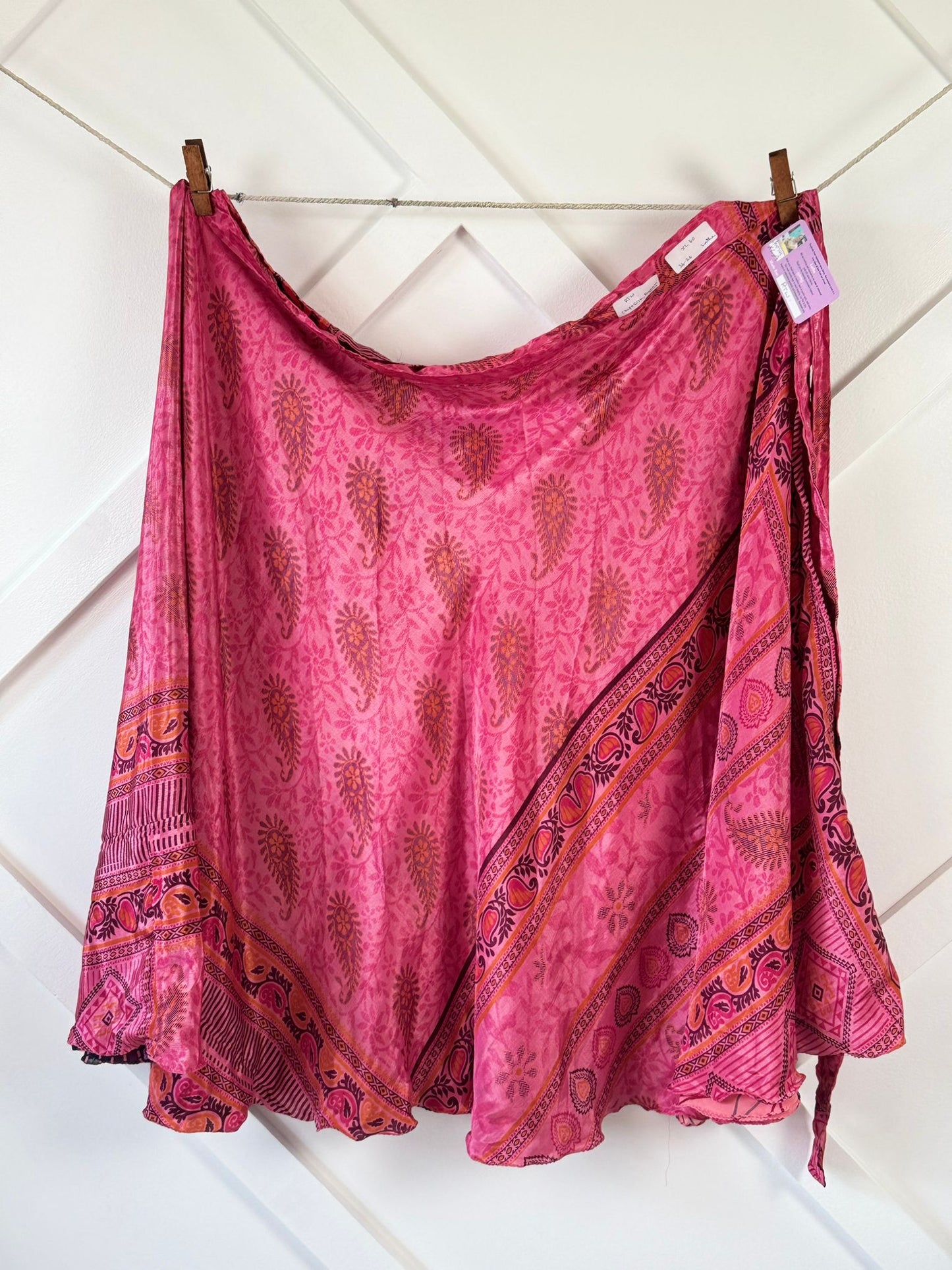 Festive XL Ankle skirt - M028 - Rangeelaa - Fairtrade Sustainable Women's Clothingsaree wrap skirts